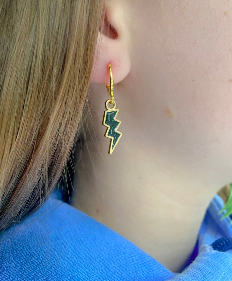 Lightning bolt earrings