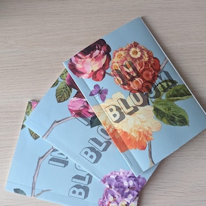 Quaderno A5 fatto a mano In Bloom – Copertina in carta da parati vittoriana riutilizzata con carta riciclata all'interno
