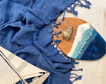Turkish Cotton Towel with Tassels, SUPER SOFT Stonewashed Cotton, Housewarming Gift, Large Bath Towel, Size 95 X 175 cm