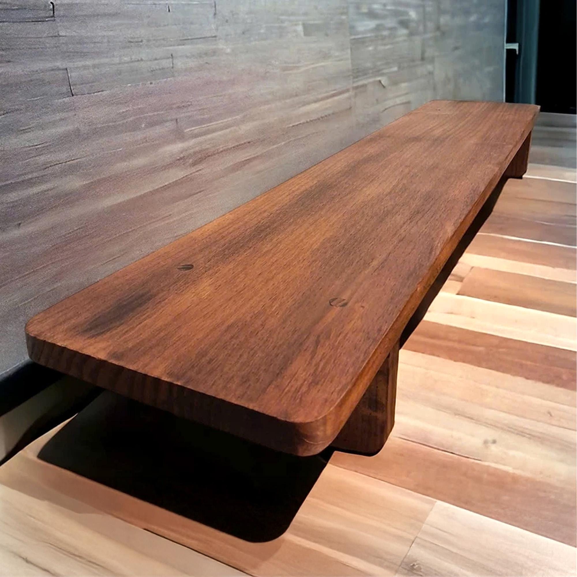 Solid Wood Monitor Stand Computer Laptop Stand Ash Wood Desk Shelf ...