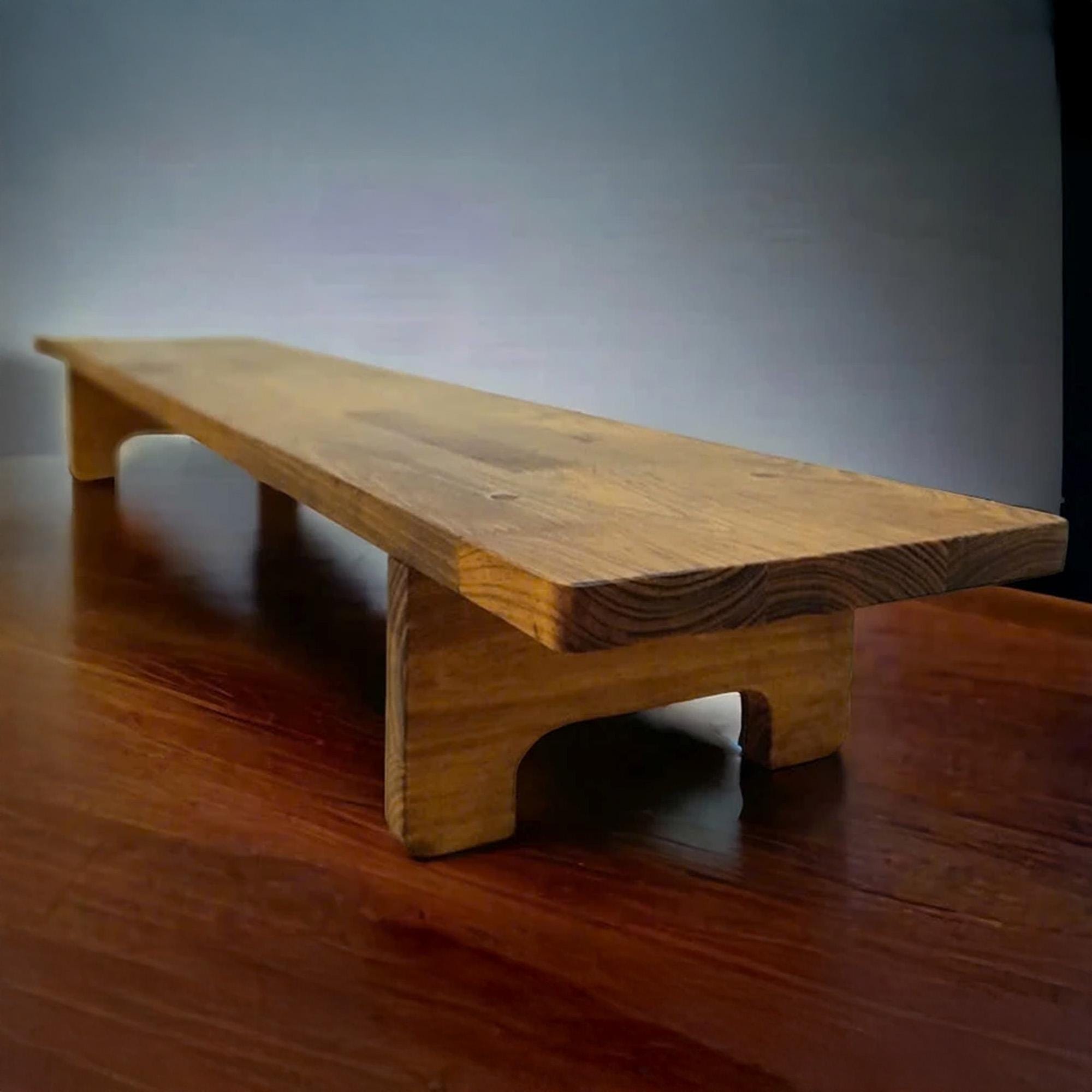 Solid Wood Monitor Stand Computer Laptop Stand Ash Wood Desk Shelf ...
