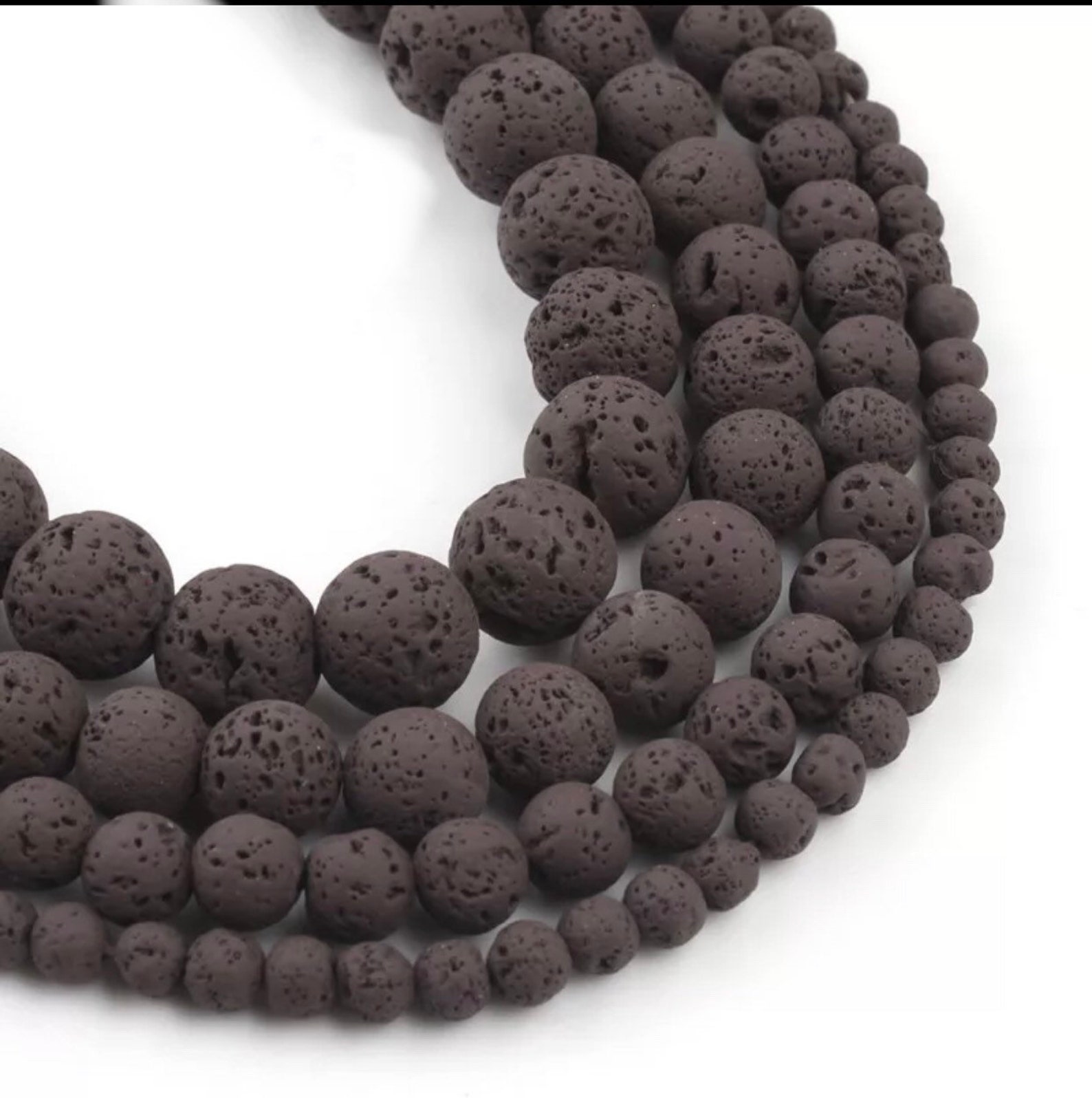 4/6/8/10mm Volcanic Lava Beads. Natural Stone Bead. Colorful Etsy