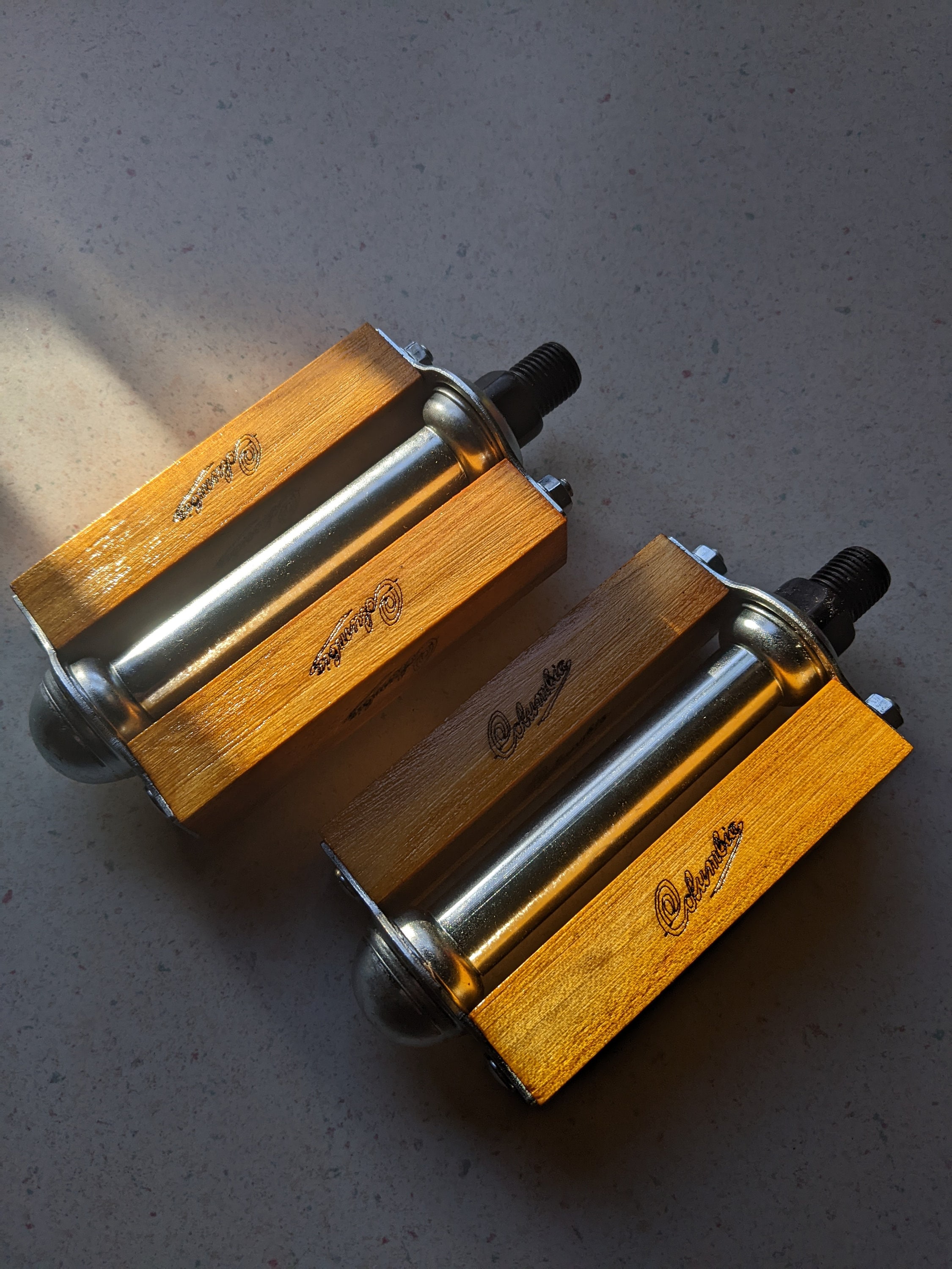 Wooden bike pedals hotsell