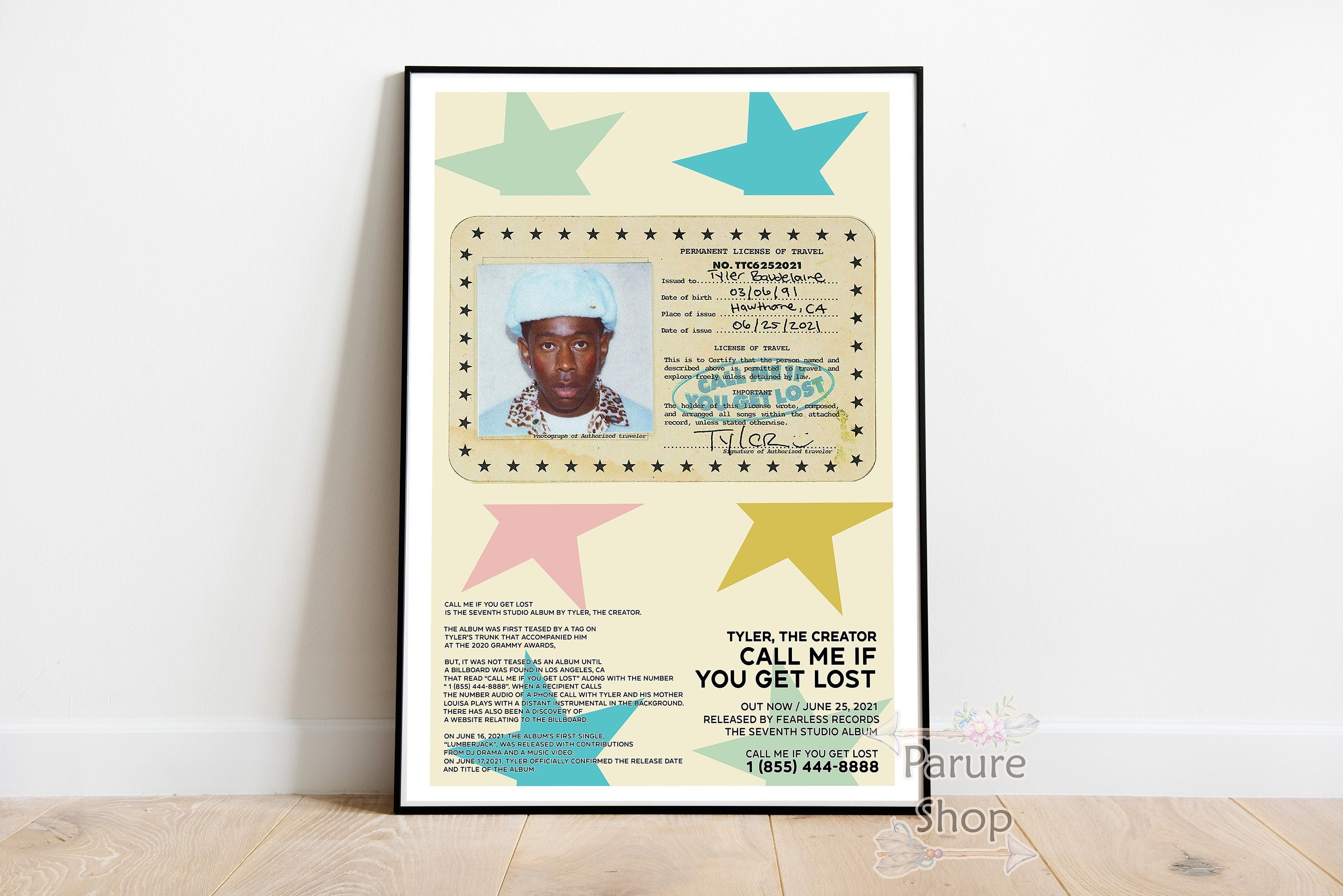 Call Me If You Get Lost Poster Tyler The Creator Poster Etsy