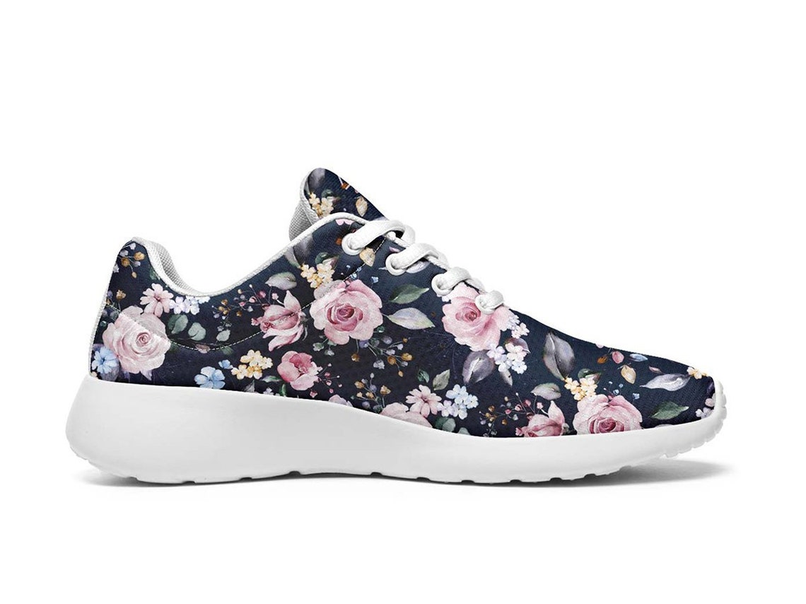 Flowerful Run Sneakers Running Shoes Custom Sneakers Vegan | Etsy