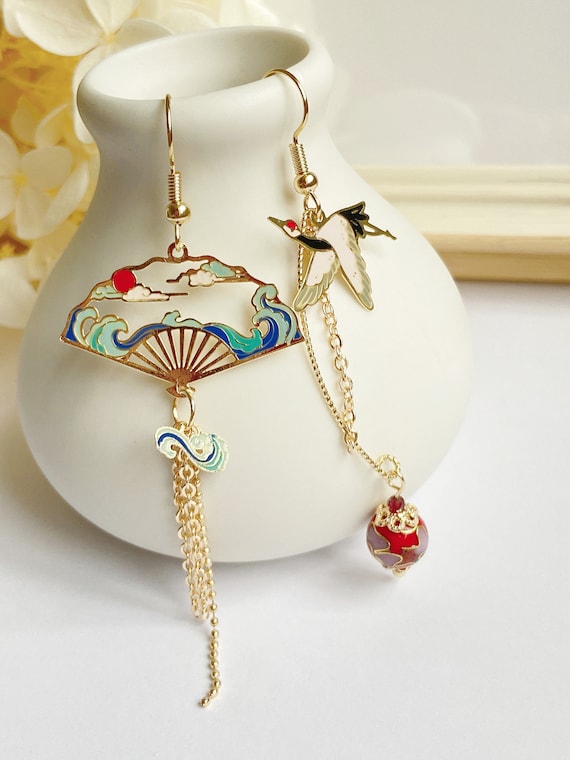 Vintage chinese earrings sale