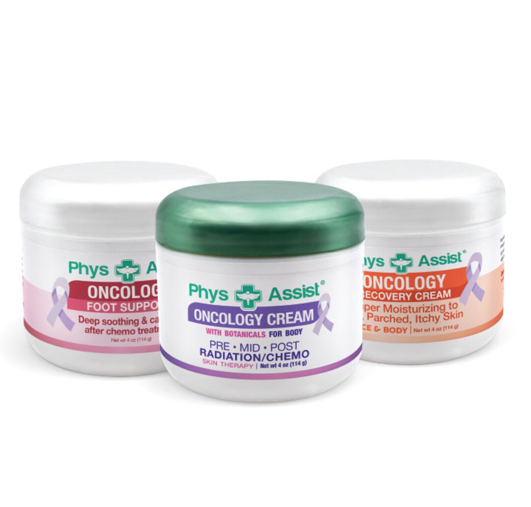 Basic Set for Oncology Patients. Skin Creams for Face, Body & Feet, Calming to Side Effects