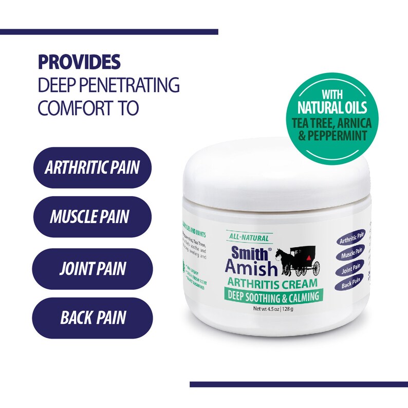 Smith's Amish Arthritis Cream 4 Oz With Botanicals of Etsy