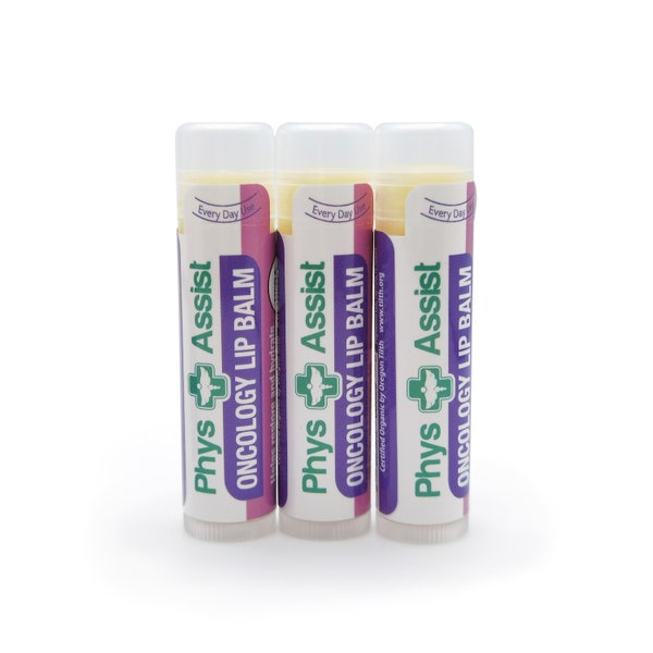 Oncology Lip Balm USDA Organic,Helps Restore and Hydrate Dry, Parched, Cracked Lips. Nourishing with Coconut, Rosemary and Calendula, 3 PACK