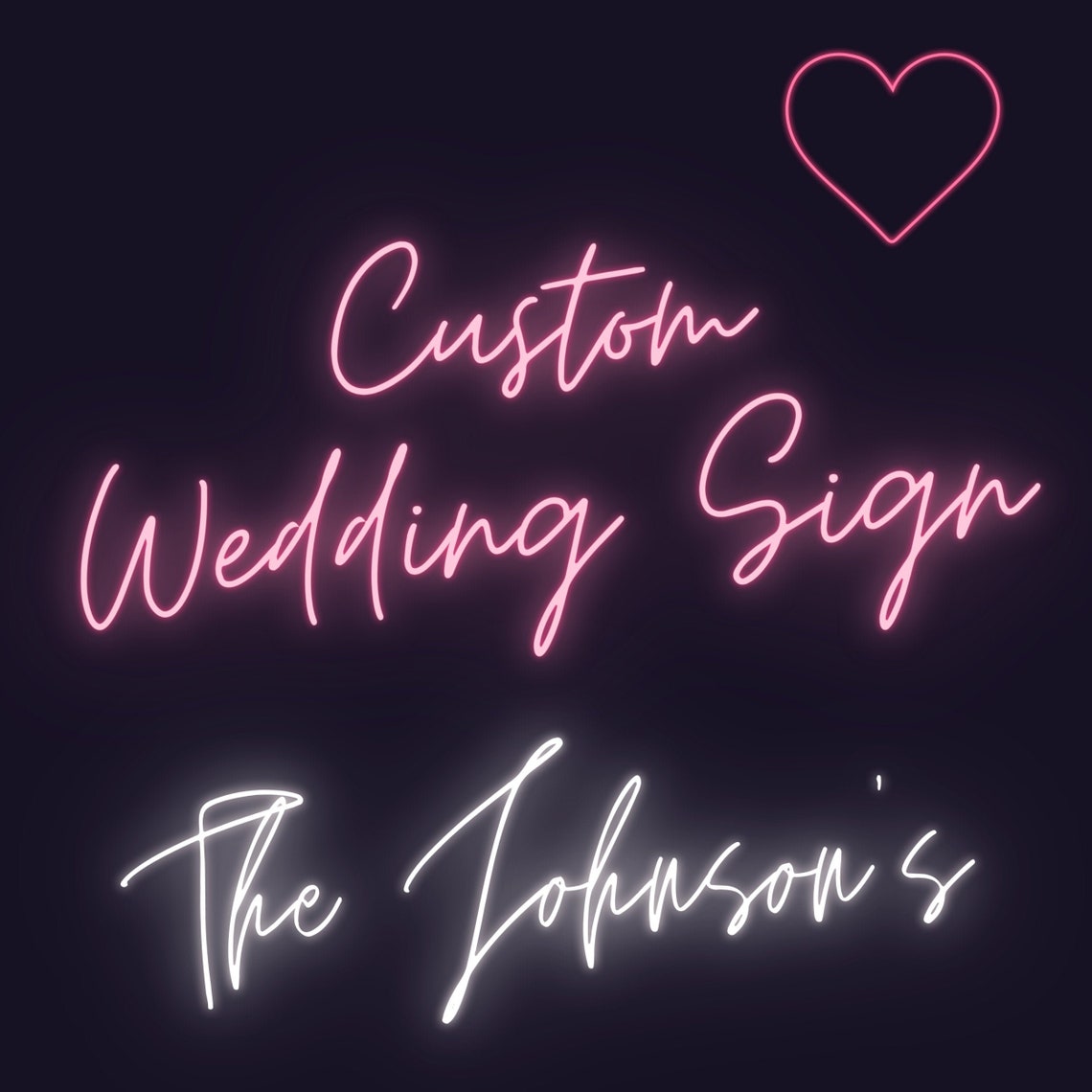 Wedding Neon Name Tag LED Neon Shield Personalized Sign Etsy