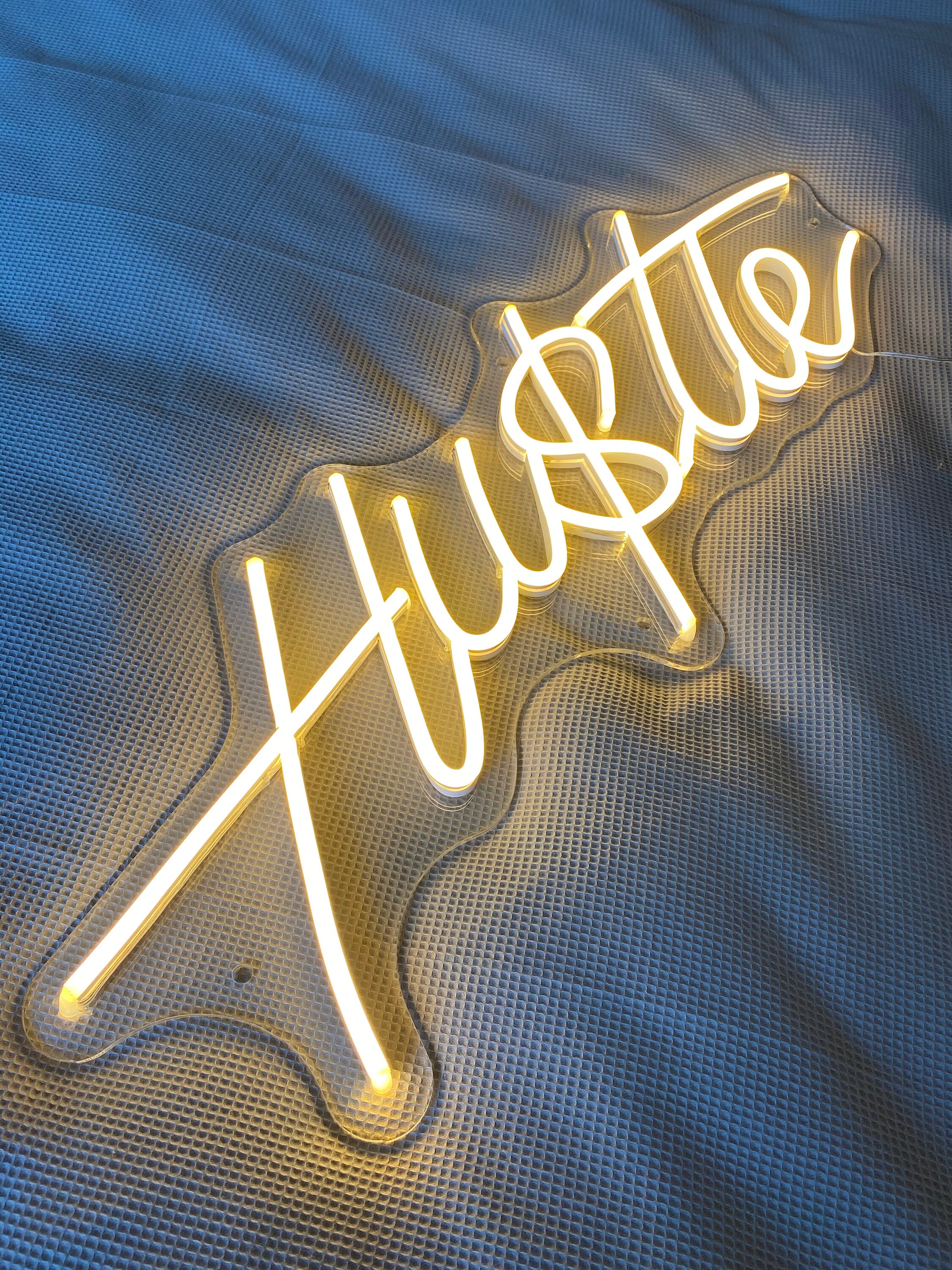 Neon Sign 'Hustle' LED Light Sign Wall Decor Neon Etsy