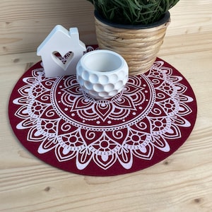 Mandala coasters | Decorative coasters made of felt | Table decoration | Coasters for glasses | Table protection | Glass coasters | Coasters for plates
