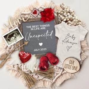 Valentine&#39;s Day Pregnancy Announcement, Unexpected Baby Reveal (Digital)