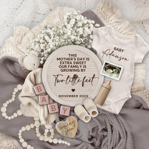 Mother&#39;s Day Pregnancy Announcement Digital, Boho Baby Reveal, Gender Neutral Pregnancy Reveal Template, Instagram Facebook Pregnancy