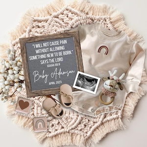 Isaiah 66:9 Christian Rainbow Pregnancy Announcement, Rainbow Baby Pregnancy Announcement, Social Media Pregnancy Announcement Template
