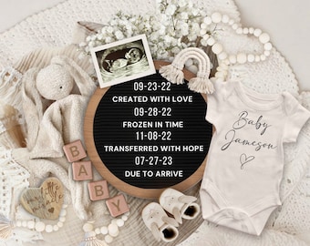 Easter IVF Pregnancy Announcement, Neutral Baby Reveal Template for Social Media, Digital IUI Baby Announcement, Journey to Baby Reveal