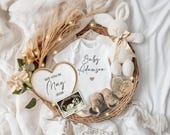 May 2026 Pregnancy Announcement Template: DIY Baby Reveal (Digital Download 5x7in Canva File)