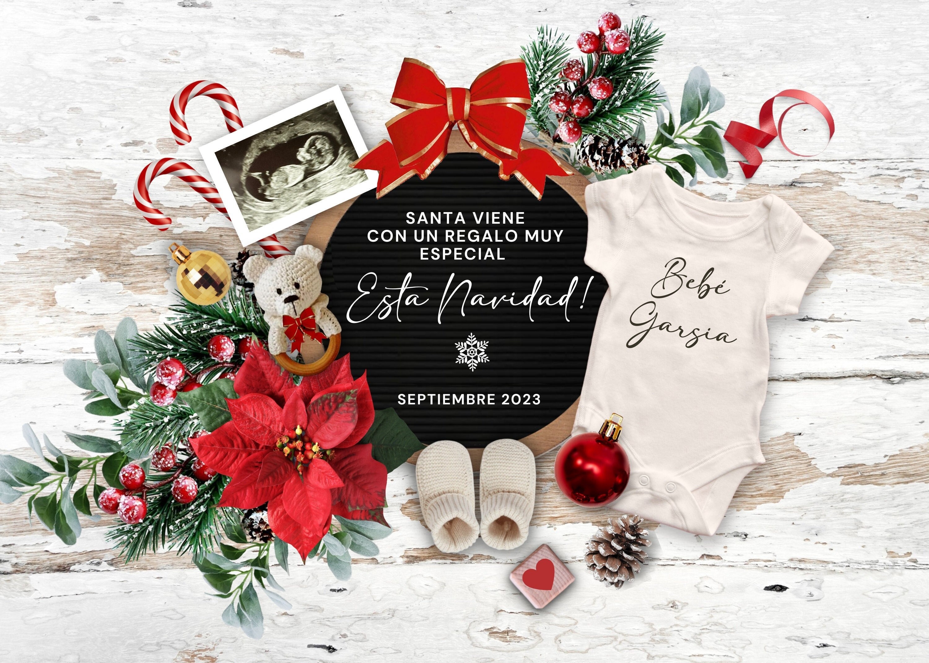 Announcement Kigurumi Navidad De Embarazo Navidad