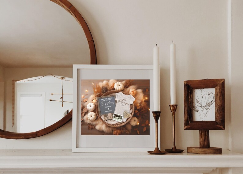 Buy Fall Social Media Pregnancy Announcement, Digital, Fall is in the