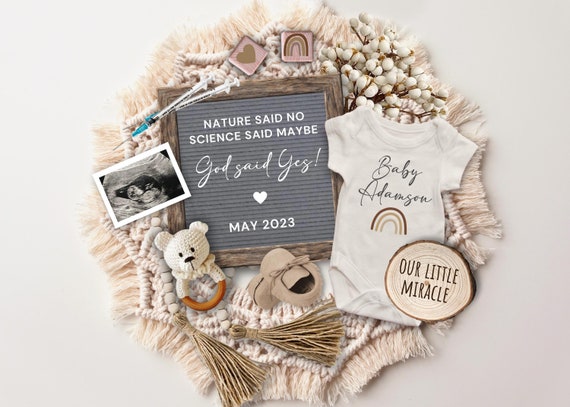 IVF Pregnancy Announcement Digital, Editable Baby Pregnancy Reveal, Love &  Science Baby Reveal, Little Embryo That Could, Flat Lay -  Denmark