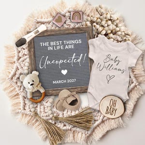 Digital Pregnancy Announcement Template with Test, Neutral Baby Announcement