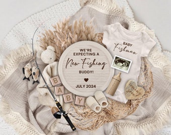 New Fishing Buddy Pregnancy Annoucement, Father's Day Pregnancy Announcement, Our Greatest catch Pregnancy Announcement Digital, Baby Reveal