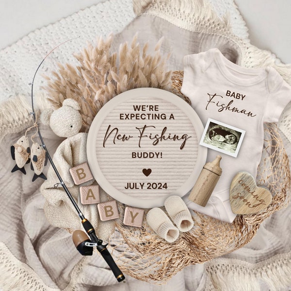 New Fishing Buddy Pregnancy Annoucement, Father's Day Pregnancy Announcement, Our Greatest catch Pregnancy Announcement Digital, Baby Reveal