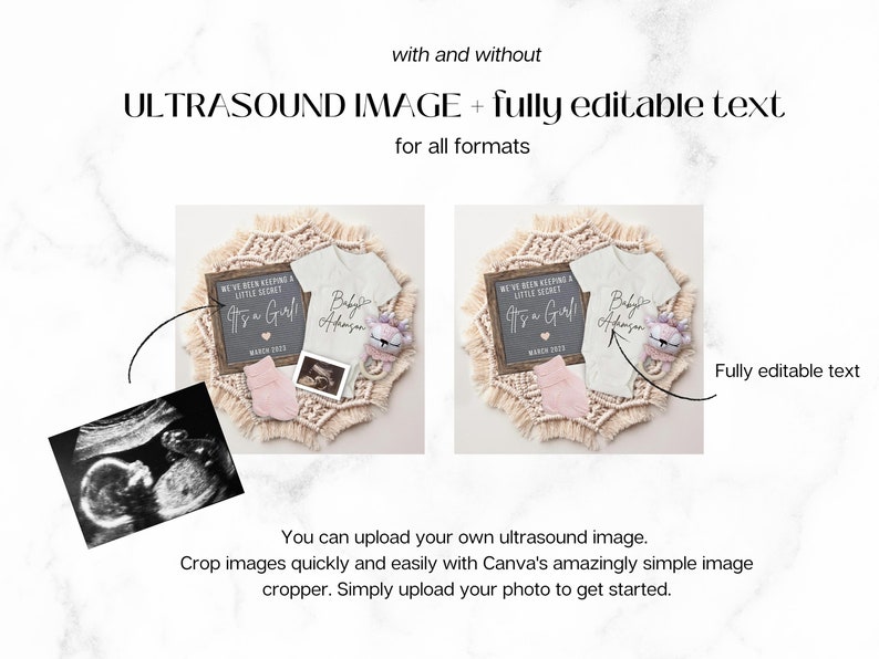 Digital Pregnancy Announcement It's a Girl Gender Reveal Etsy