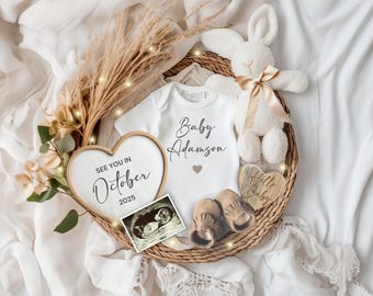 Pregnancy Announcement October 2025, October Baby Announcement Template, Baby Reveal, Pregnancy Reveal, Baby October 2025