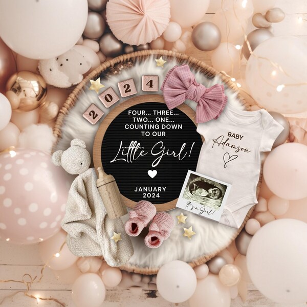 2024 Baby Girl Pregnancy Announcement Etsy