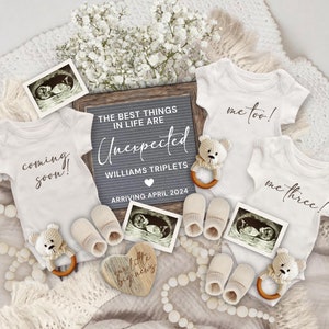 Triplet birth store announcement
