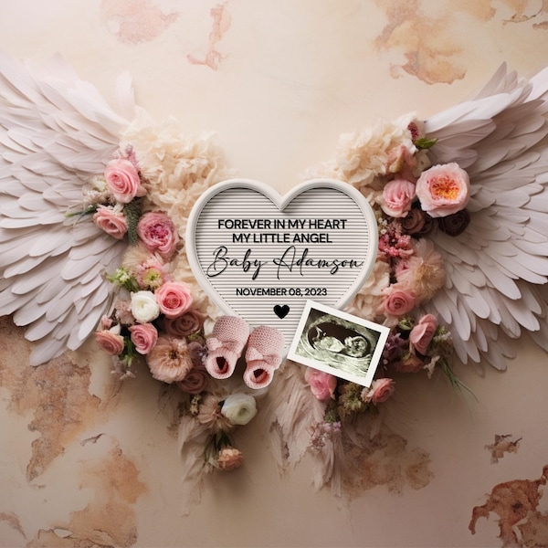 Pregnancy Loss Announcement, Baby Girl Loss Announcement, Miscarriage announcement, Pregnancy Loss Digital Template