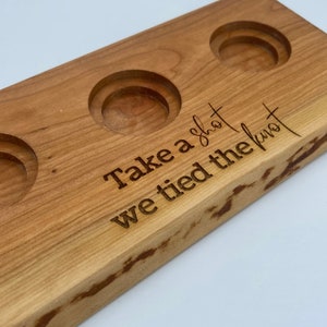 Personalized Small live edge cherry wood serving tray