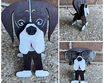 Dog eyeglass holder, Unique gift idea, Hand Painted