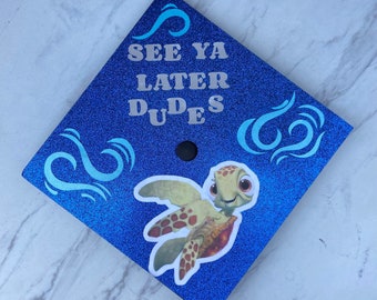 Graduation Cap Topper, Custom Grad Cap, Graduation Cap Design, Disney Graduation Cap Topper, Finding Nemo Grad Cap, Disney Graduation