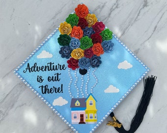 Up Graduation Cap Topper, Disney Themed Grad Cap, Adventure Is Out There Grad Cap, Custom Grad Cap, Graduation Cap Topper