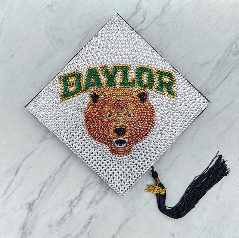 Cal Poly Rhinestone Grad Topper Custom Complex Rhinestone Logo Graduation Cap Topper - College, High ...