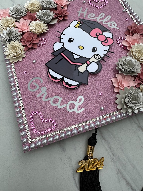 Hello Kitty Inspired Grad Cap Topper, Grad Cap Decoration  display picture 1