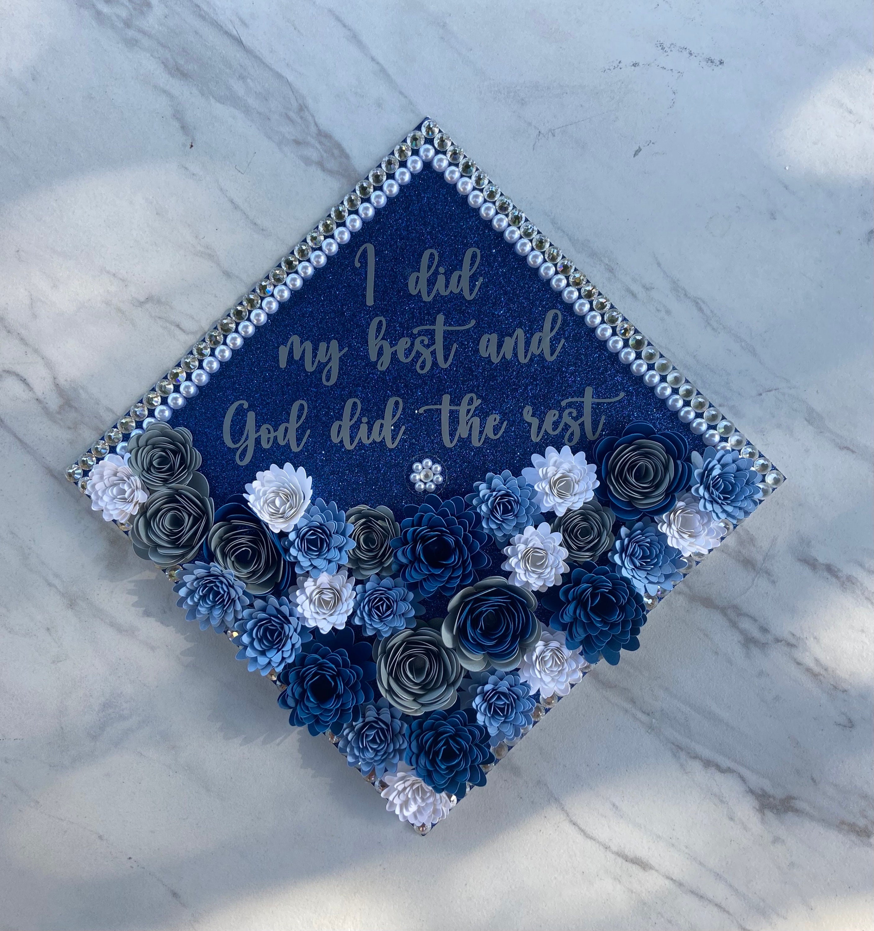 Valley Theme (Blue) Printed Grad Cap Topper