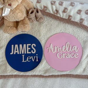 Custom Acrylic Baby Name Sign: Newborn Announcement, Photo Prop