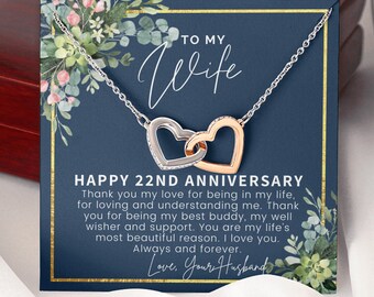 Necklace 22nd Anniversary Gift For Wife Copper Gifts 22 Year