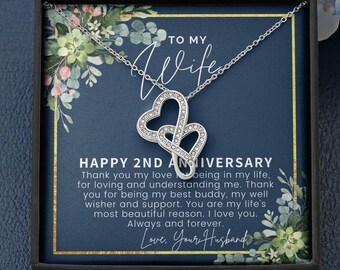 2nd Wedding Anniversary Gift For Wife, 2nd Anniversary Gift For Her, Second Anniversary Gift, 2 Year Anniversary Gifts