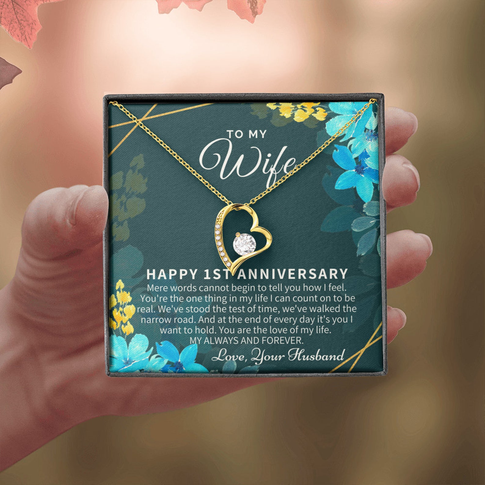 1st Anniversary Gift for Wife, 1st Wedding Anniversary, One Year Anniversary Gifts, First Year