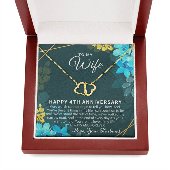 4 Year Anniversary Gifts, 4th Anniversary Gift Ideas, 4th Anniversary Gift for Wife, 4 Year Wedding Anniversary Gift for Her