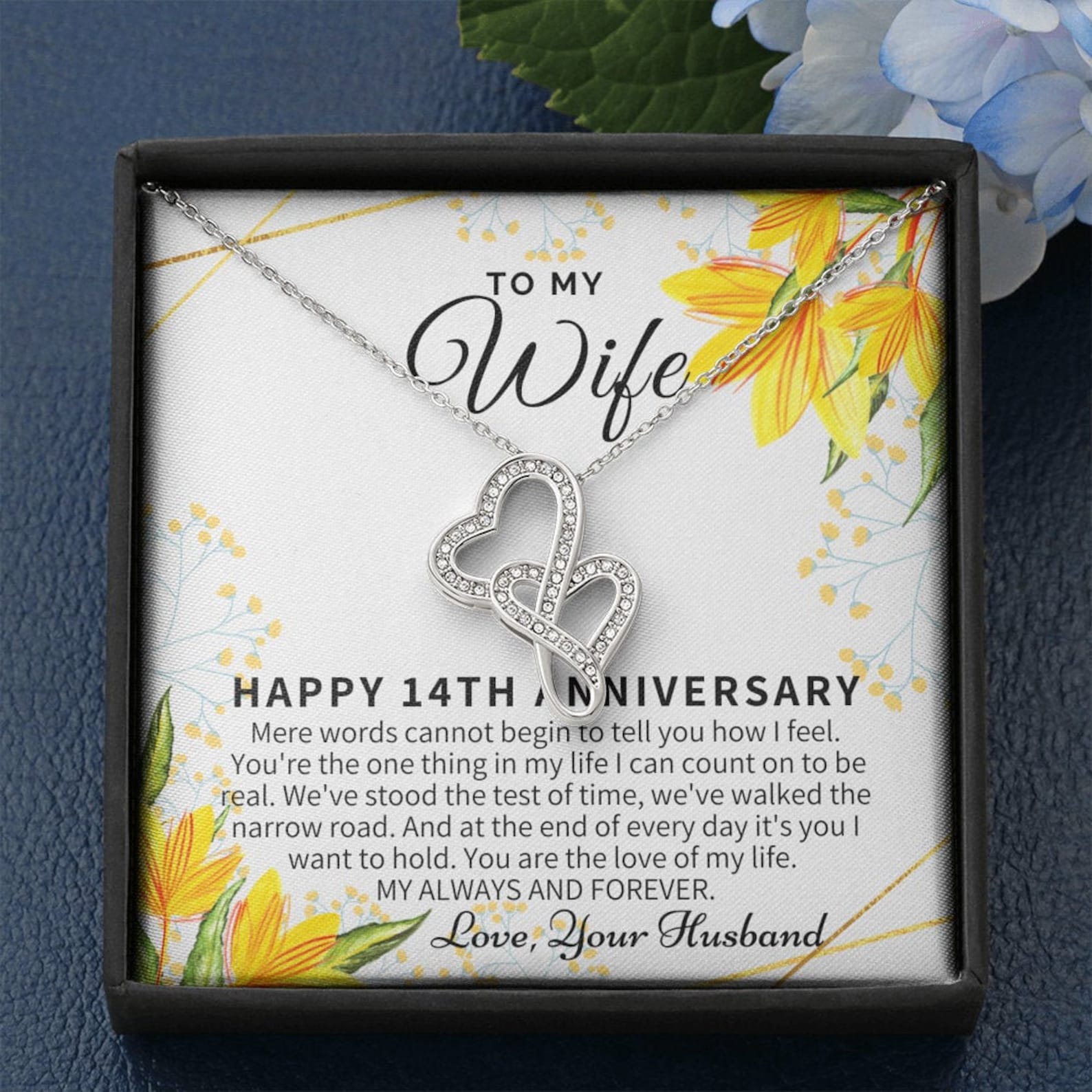 14 Year Wedding Anniversary Gift for Wife 14th Anniversary Etsy Canada