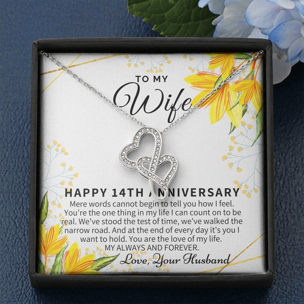 14 Year Wedding Anniversary Gift for Wife, 14th Anniversary Gift for Her,  14 Year Anniversary Gift Ideas, 14th Anniversary Gifts 