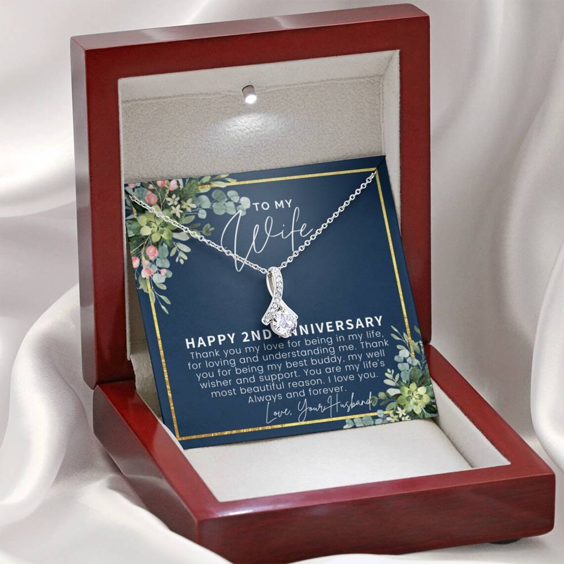 2nd Wedding Anniversary Gift for Wife 2nd Anniversary Gift - Etsy