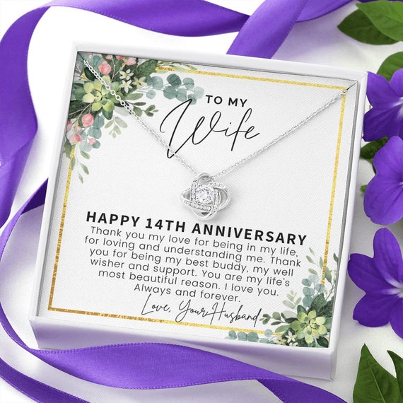 14 Year Wedding Anniversary Gift for Wife, 14th Anniversary Gift for Her,  14 Year Anniversary Gift Ideas, 14th Anniversary Gifts 