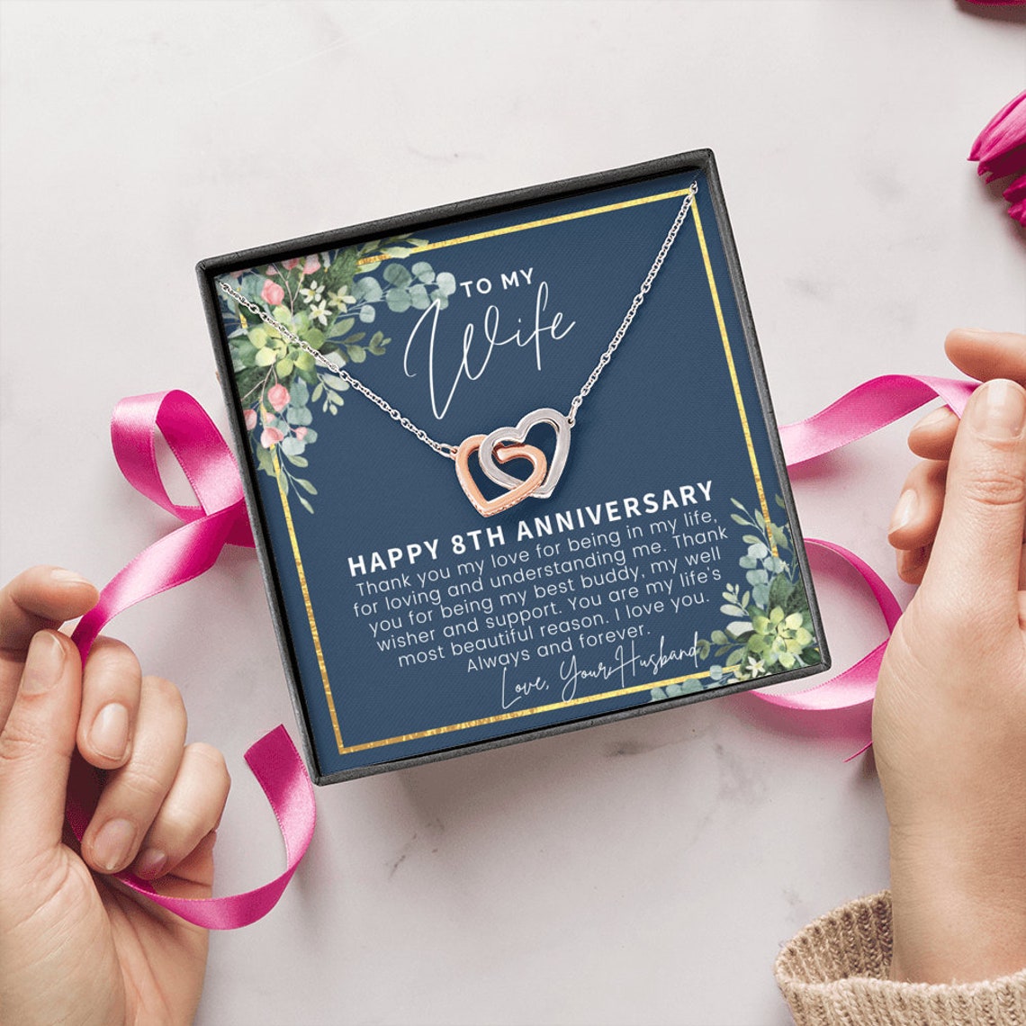 8th Anniversary Gift for Her 8 Year Anniversary Gifts 8th Etsy