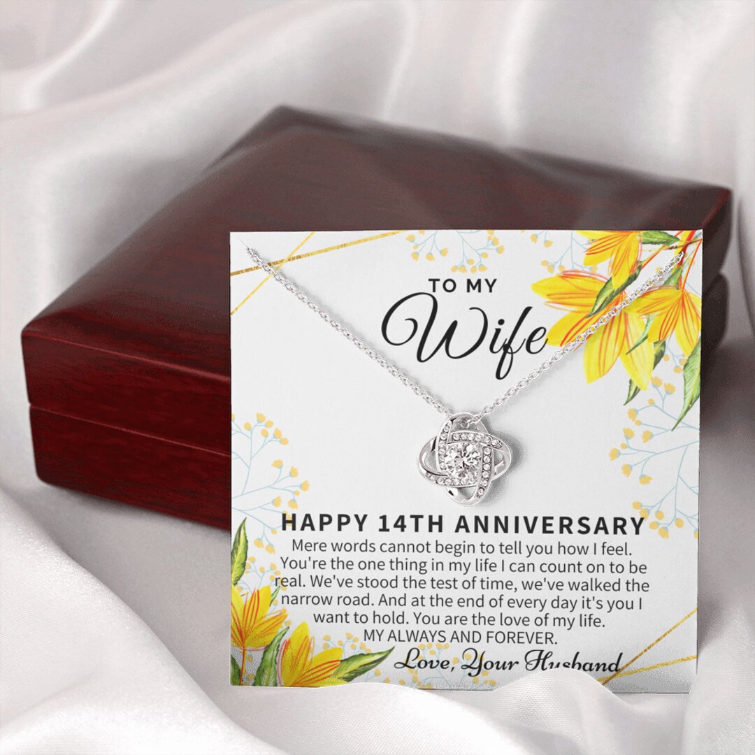 14 Year Wedding Anniversary Gift for Wife 14th Anniversary Etsy